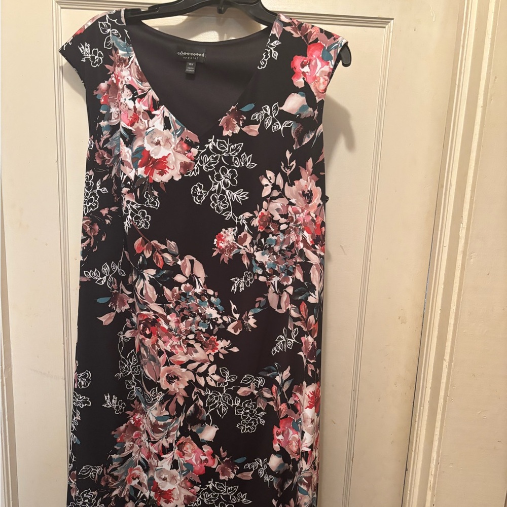 Floral Black Dress